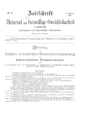 Zeitschrift für Notariat und freiwillige Gerichtsbarkeit in Österreich