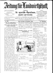 Zeitung für Landwirtschaft