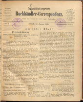 Oesterreichische Buchhändler-Correspondenz