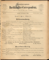 Oesterreichische Buchhändler-Correspondenz