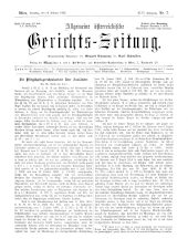 Allgemeine Österreichische Gerichtszeitung