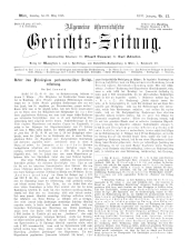 Allgemeine Österreichische Gerichtszeitung