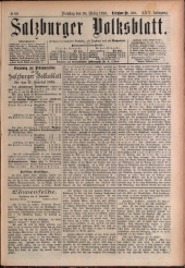 Salzburger Volksblatt: unabh. Tageszeitung f. Stadt u. Land Salzburg