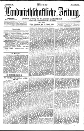 Wiener Landwirtschaftliche Zeitung