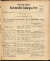 Oesterreichische Buchhändler-Correspondenz