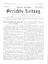 Allgemeine Österreichische Gerichtszeitung