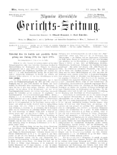 Allgemeine Österreichische Gerichtszeitung