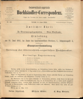 Oesterreichische Buchhändler-Correspondenz