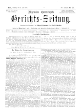 Allgemeine Österreichische Gerichtszeitung