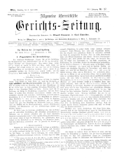 Allgemeine Österreichische Gerichtszeitung