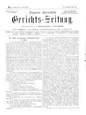 Allgemeine Österreichische Gerichtszeitung