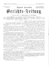 Allgemeine Österreichische Gerichtszeitung