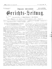 Allgemeine Österreichische Gerichtszeitung