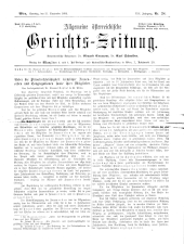 Allgemeine Österreichische Gerichtszeitung