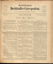 Oesterreichische Buchhändler-Correspondenz