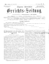 Allgemeine Österreichische Gerichtszeitung