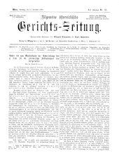 Allgemeine Österreichische Gerichtszeitung