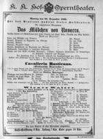 Theaterzettel (Oper und Burgtheater in Wien)