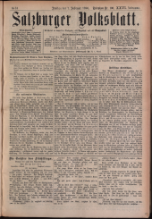 Salzburger Volksblatt: unabh. Tageszeitung f. Stadt u. Land Salzburg