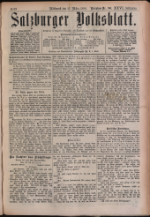 Salzburger Volksblatt: unabh. Tageszeitung f. Stadt u. Land Salzburg