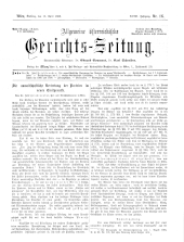 Allgemeine Österreichische Gerichtszeitung