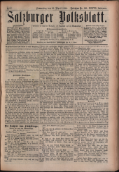 Salzburger Volksblatt: unabh. Tageszeitung f. Stadt u. Land Salzburg