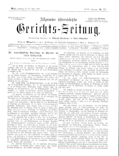 Allgemeine Österreichische Gerichtszeitung