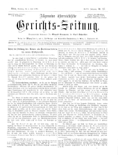 Allgemeine Österreichische Gerichtszeitung