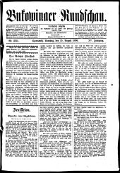 Bukowinaer Rundschau