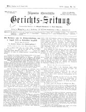 Allgemeine Österreichische Gerichtszeitung