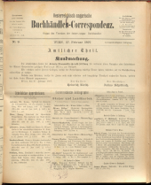 Oesterreichische Buchhändler-Correspondenz