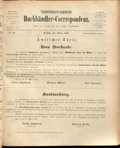 Oesterreichische Buchhändler-Correspondenz