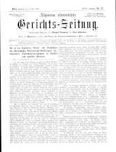 Allgemeine Österreichische Gerichtszeitung