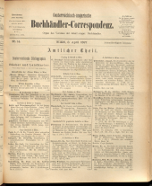 Oesterreichische Buchhändler-Correspondenz