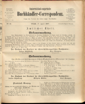 Oesterreichische Buchhändler-Correspondenz