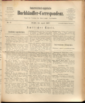 Oesterreichische Buchhändler-Correspondenz