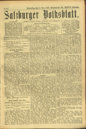 Salzburger Volksblatt: unabh. Tageszeitung f. Stadt u. Land Salzburg