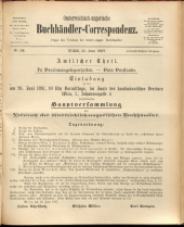 Oesterreichische Buchhändler-Correspondenz