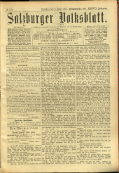 Salzburger Volksblatt: unabh. Tageszeitung f. Stadt u. Land Salzburg