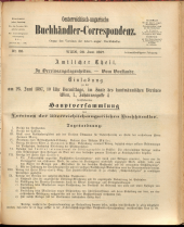 Oesterreichische Buchhändler-Correspondenz