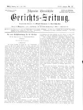 Allgemeine Österreichische Gerichtszeitung