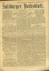 Salzburger Volksblatt: unabh. Tageszeitung f. Stadt u. Land Salzburg