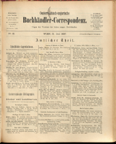 Oesterreichische Buchhändler-Correspondenz