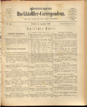 Oesterreichische Buchhändler-Correspondenz