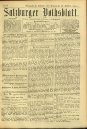 Salzburger Volksblatt: unabh. Tageszeitung f. Stadt u. Land Salzburg