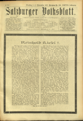 Salzburger Volksblatt: unabh. Tageszeitung f. Stadt u. Land Salzburg