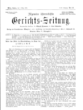 Allgemeine Österreichische Gerichtszeitung