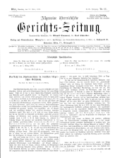 Allgemeine Österreichische Gerichtszeitung