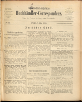 Oesterreichische Buchhändler-Correspondenz