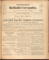 Oesterreichische Buchhändler-Correspondenz